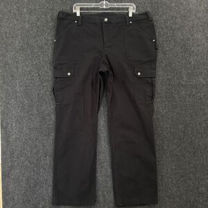Duluth Trading Co Pants Women's 20x33 Black Cargo Stretch Utility Workwear